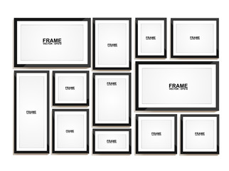 Picture frame vector. Photo art gallery