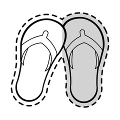 flip flops sandals icon image vector illustration design 