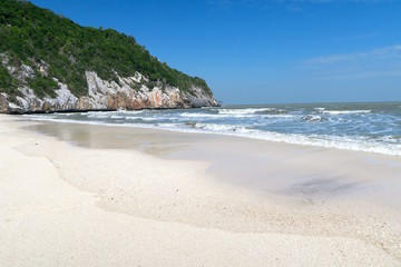 White sand beach khao-sam-roi-yot national Park