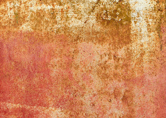 Texture of rusty iron, red-brown grunge background.