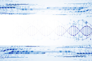 Science template, DNA molecules background.