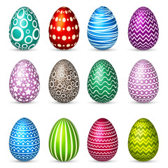 Easter eggs set. Spring. Holidays in April. Gift. Seasonal celebration.