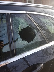 Broken Glass Car Window theft thief