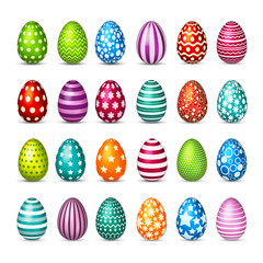 Easter eggs set. Spring. Holidays in April. Gift. Seasonal celebration.