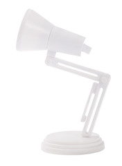 small electric lamp on white