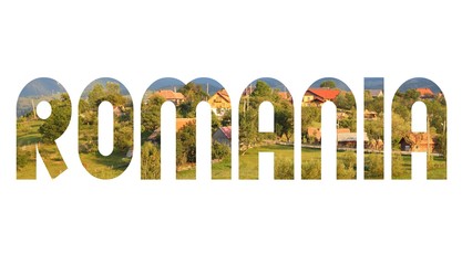 Romania - text sign