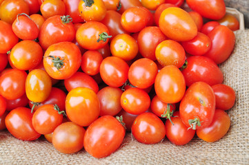Red small fresh tomatoes