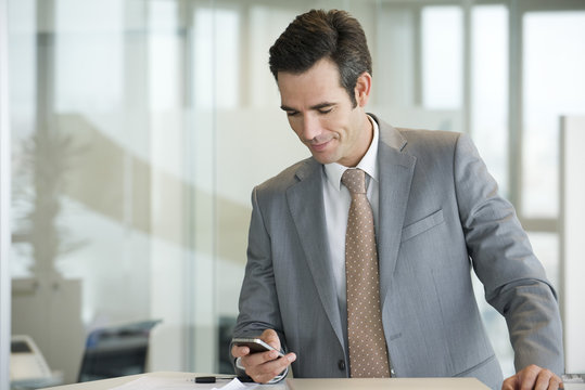 Executive text messaging, portrait
