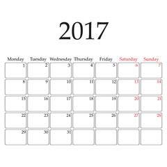 2017 Calendar Planner