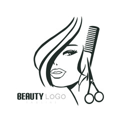 Beauty hair salon logo,salon logo