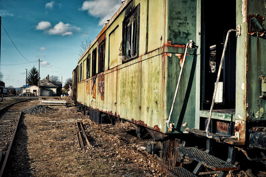Fototapeta Abandoned train