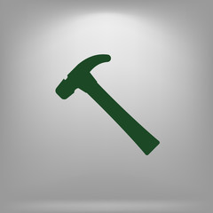 Hammer flat style vector icon