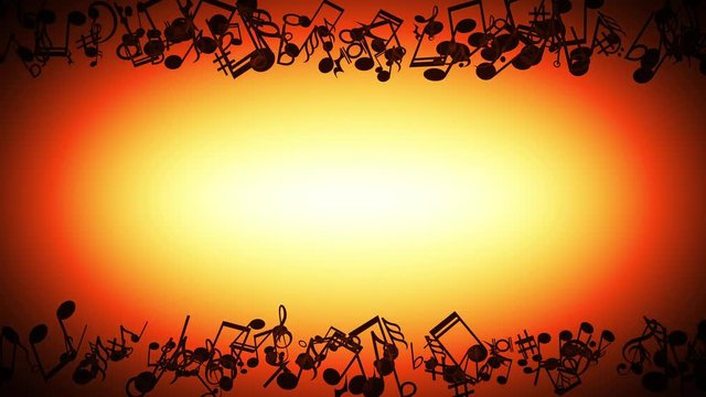 Abstract Background with Colorful Music notes