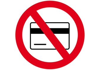 Schild Kreditkarten verboten
