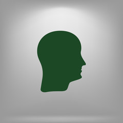 Human head silhouette icon
