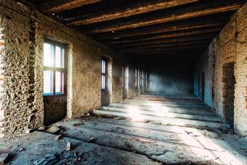 Fototapeta na wymiar Abandoned building room