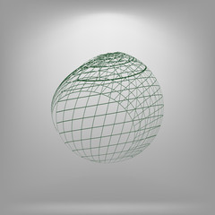 Wire-frame Design Element. Sphere