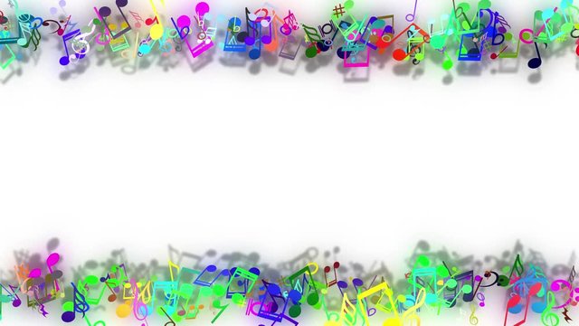 Abstract Background with Colorful Music notes