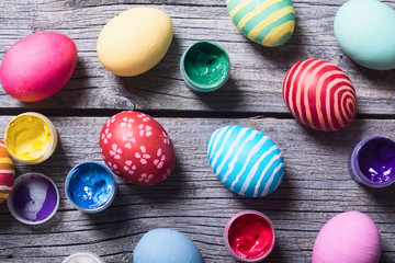 Colorful easter eggs