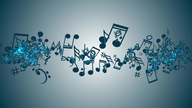 Abstract Background with Colorful Music notes