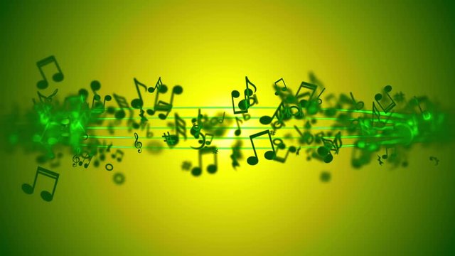 Abstract Background with Colorful Music notes