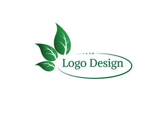 Ecology vector logo design.