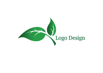 Ecology vector logo design.