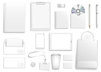 Vector white corporate mock up