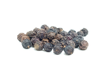 Pepper corn on white background.