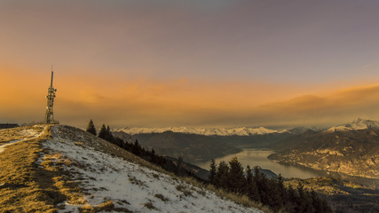 A dog and a waterfall