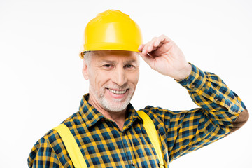 Mature workman in hard hat