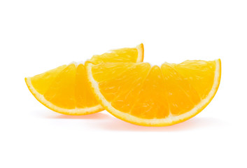 orange slice isolated on white background