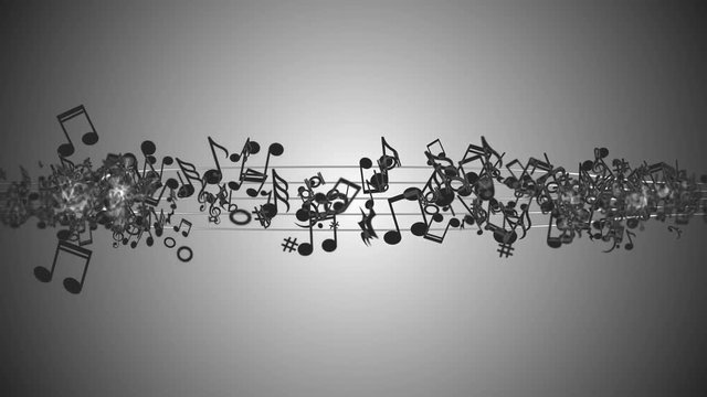Abstract Background with Colorful Music notes