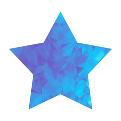 low poly blue star