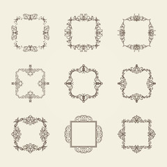 Business flourish signs and classic border of logo.