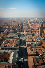 Obraz premium Panoramic view of historic center of Bologna, Italy