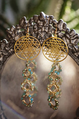 Beautiful earrings with sacred geometry