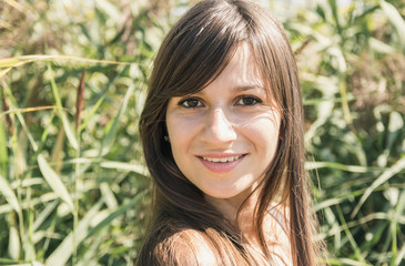 Young woman enjoying her time outside in park