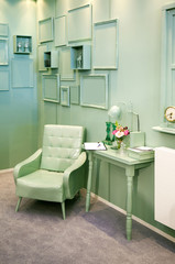 stylish green interior