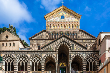 Fototapeta na wymiar Amalfi Cathedral, Dome of St Andrew in Amalfi