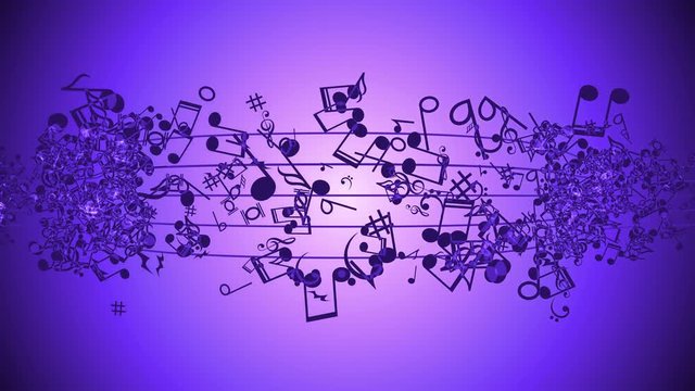 Abstract Background with Colorful Music notes