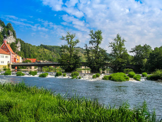 Obraz premium Brücke Kallmünz, Oberpfalz in Bayern