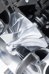 Turbocharger structure scheme close-up