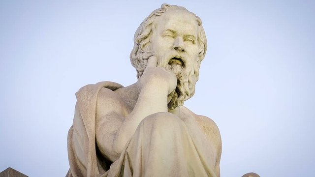 Marble Statue of the Ancient Greek Philosopher Socrates
