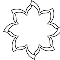 figure flower with pointed petals icon, vector illustraction design