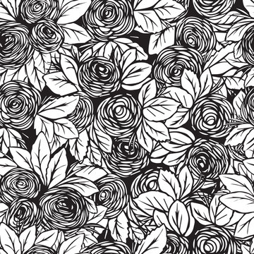 seamless pattern in roses.