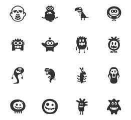 Monster icons set