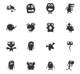 Monster icons set