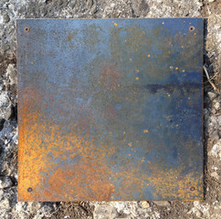 Rusty iron plate