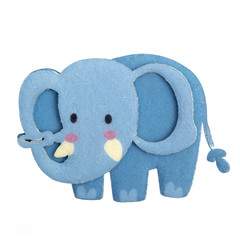 Elephant on the white background